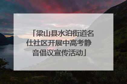梁山县水泊街道名仕社区开展中高考静音倡议宣传活动