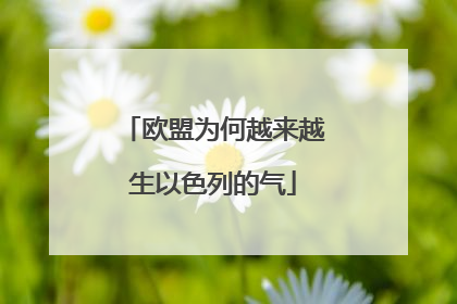 欧盟为何越来越生以色列的气