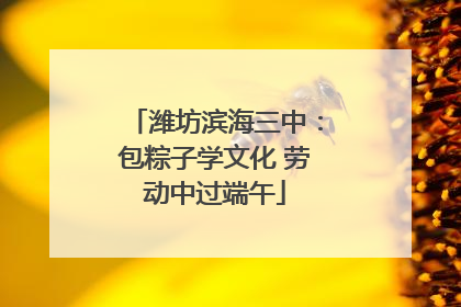 潍坊滨海三中：包粽子学文化 劳动中过端午
