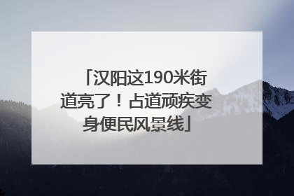 汉阳这190米街道亮了！占道顽疾变身便民风景线