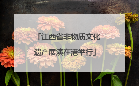 江西省非物质文化遗产展演在港举行