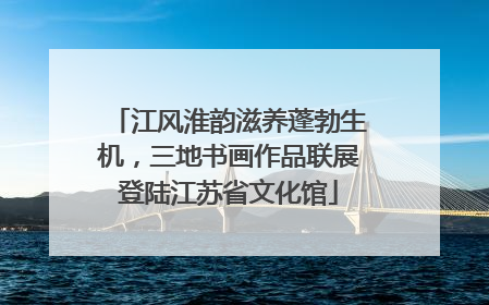 江风淮韵滋养蓬勃生机，三地书画作品联展登陆江苏省文化馆