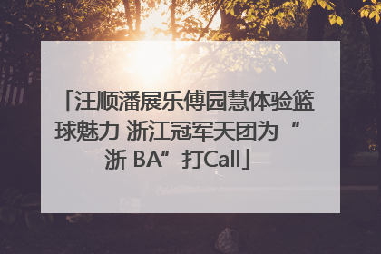 汪顺潘展乐傅园慧体验篮球魅力 浙江冠军天团为“浙 BA”打Call