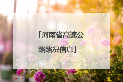 河南省高速公路路况信息