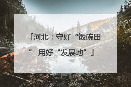 河北：守好“饭碗田” 用好“发展地”