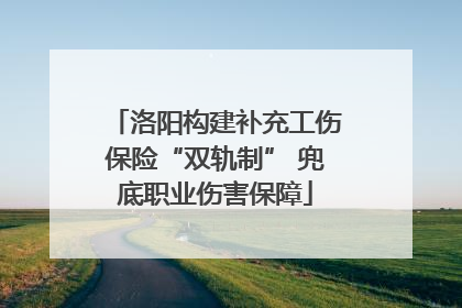 洛阳构建补充工伤保险“双轨制” 兜底职业伤害保障