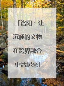 洛阳：让沉睡的文物在跨界融合中活起来