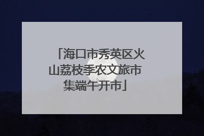 海口市秀英区火山荔枝季农文旅市集端午开市