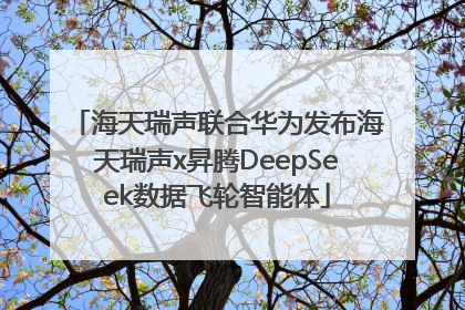 海天瑞声联合华为发布海天瑞声x昇腾DeepSeek数据飞轮智能体