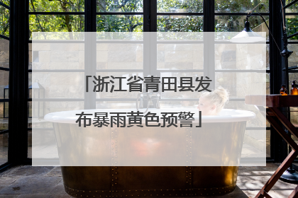 浙江省青田县发布暴雨黄色预警