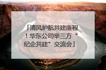 清风护航共建廉程！华东公司举三方“纪企共建”交流会