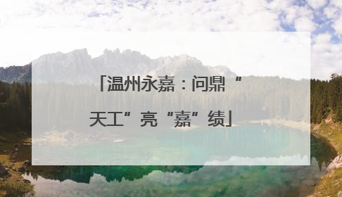 温州永嘉：问鼎“天工”亮“嘉”绩