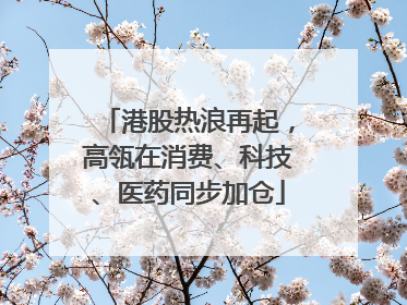 港股热浪再起，高瓴在消费、科技、医药同步加仓