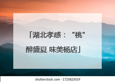 湖北孝感：“桃”醉盛夏 味美杨店