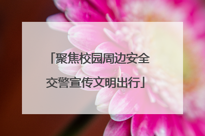 聚焦校园周边安全 交警宣传文明出行