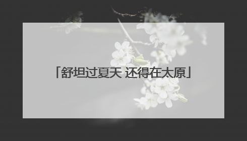 舒坦过夏天 还得在太原