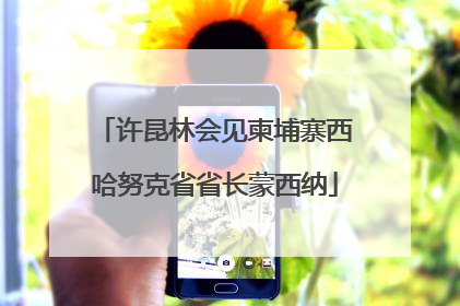 许昆林会见柬埔寨西哈努克省省长蒙西纳