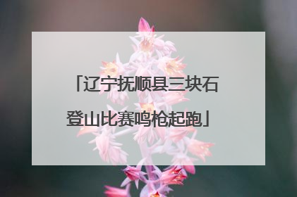 辽宁抚顺县三块石登山比赛鸣枪起跑