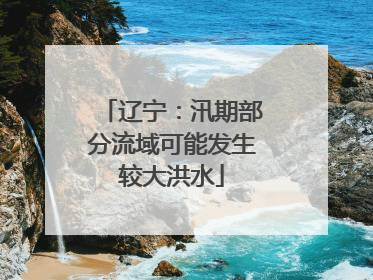 辽宁：汛期部分流域可能发生较大洪水