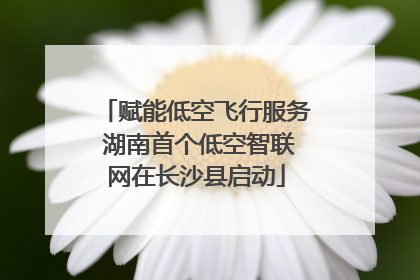 赋能低空飞行服务 湖南首个低空智联网在长沙县启动