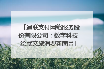 通联支付网络服务股份有限公司：数字科技绘就文旅消费新图景