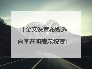 金文洙宣布败选 向李在明表示祝贺