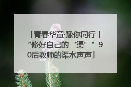 青春华章·豫你同行丨“修好自己的‘渠’”90后教师的渠水声声