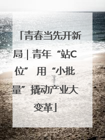 青春当先开新局｜青年“站C位” 用“小批量”撬动产业大变革