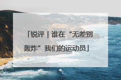 锐评｜谁在“无差别轰炸”我们的运动员