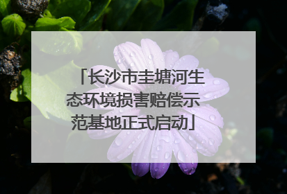 长沙市圭塘河生态环境损害赔偿示范基地正式启动