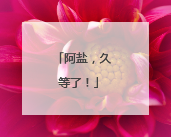 阿盐，久等了！