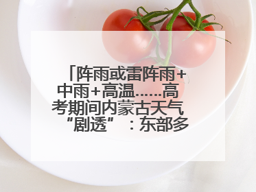 阵雨或雷阵雨+中雨+高温……高考期间内蒙古天气“剧透”：东部多雨，西部晴晒！局地有短时强降水