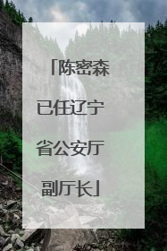 陈密森已任辽宁省公安厅副厅长