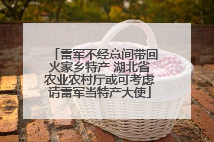雷军不经意间带回火家乡特产 湖北省农业农村厅或可考虑请雷军当特产大使