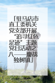 驻马店市直工委机关党支部开展“追寻红色足迹”主题党日活动之八——鏖战独树镇