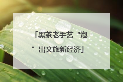 黑茶老手艺“泡”出文旅新经济