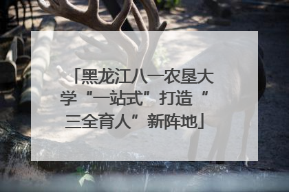 黑龙江八一农垦大学“一站式”打造“三全育人”新阵地