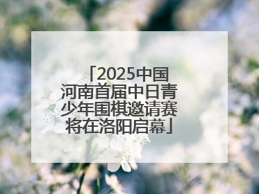 2025中国河南首届中日青少年围棋邀请赛将在洛阳启幕