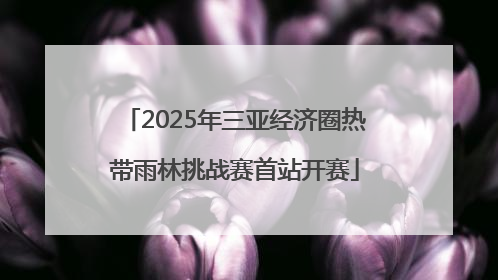 2025年三亚经济圈热带雨林挑战赛首站开赛