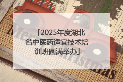 2025年度湖北省中医药适宜技术培训班圆满举办