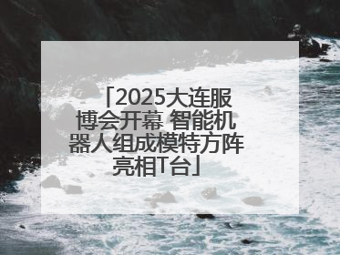 2025大连服博会开幕 智能机器人组成模特方阵亮相T台