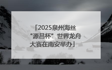 2025泉州海丝“源昌杯”世界龙舟大赛在南安举办